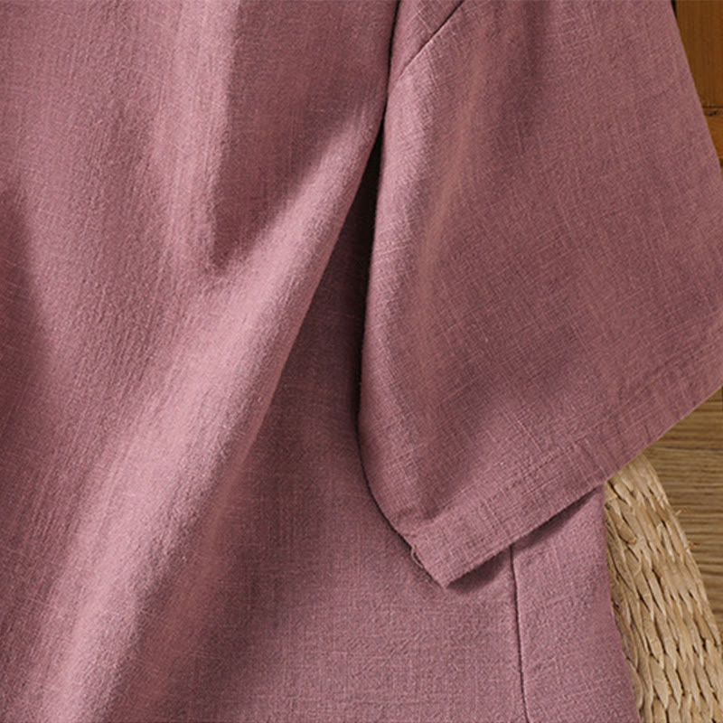 Buddha Stones Casual Summer Plain Crew Neck Women's  Cotton Short Sleeve T-Shirt - image 6