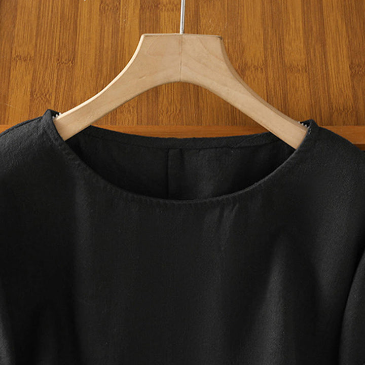 Buddha Stones Casual Summer Plain Crew Neck Women's  Cotton Short Sleeve T-Shirt - image 22