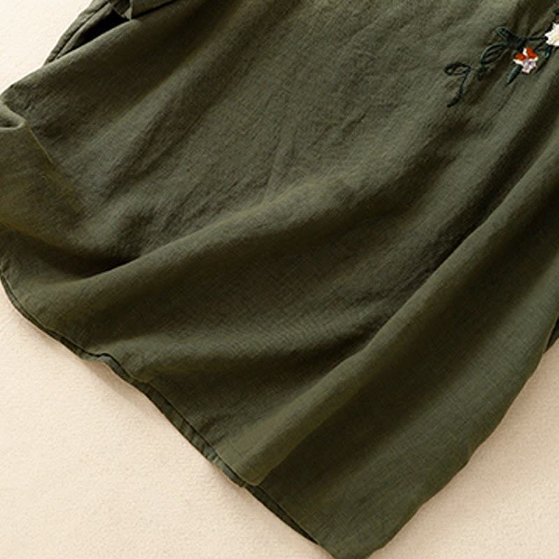 Buddha Stones Casual Summer Embroidered Crew Neck Women's  Cotton Short Sleeve T-shirt - image 18