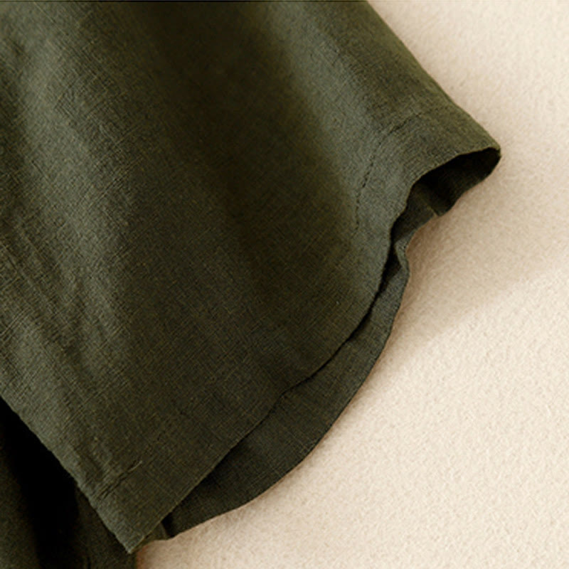 Buddha Stones Casual Summer Embroidered Crew Neck Women's  Cotton Short Sleeve T-shirt - image 20