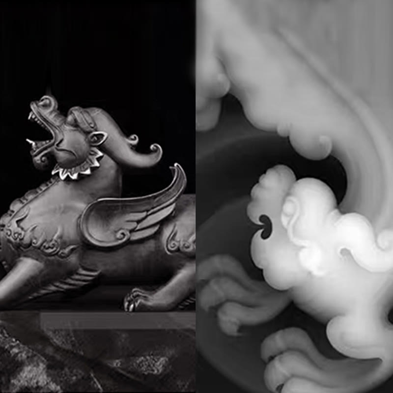 Buddha Stones 999 Sterling Silver PiXiu Natural Black Obsidian Strength Bracelet - image 10