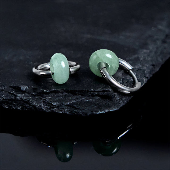 Buddha Stones Titanium Steel Strengthen Earrings - image 2