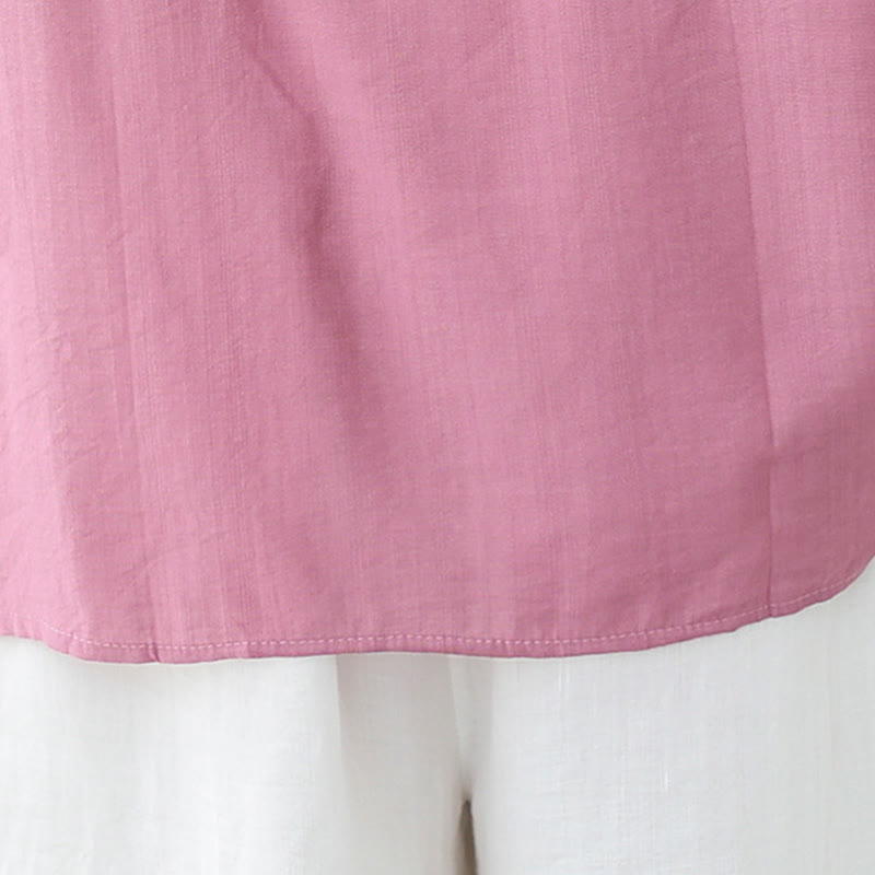 Buddha Stones Casual Summer Plain Crew Neck Women's Polyester Short Sleeve T-shirt - image 10