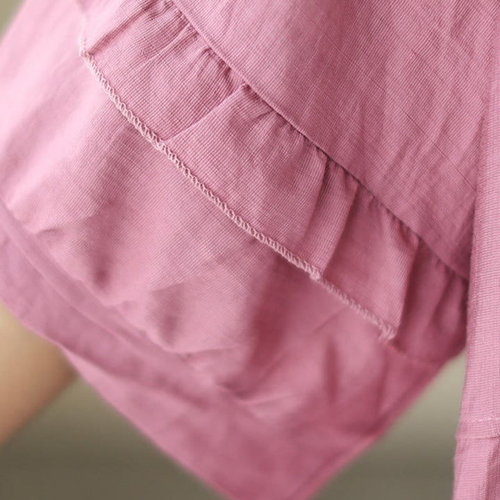 Buddha Stones Casual Summer Plain Crew Neck Women's Polyester Short Sleeve T-shirt - image 8