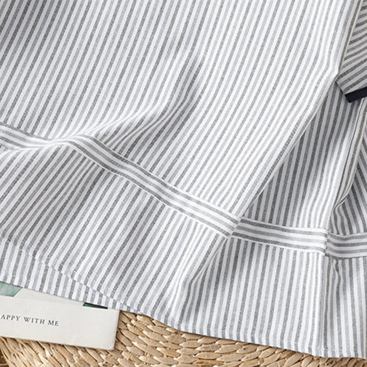 Buddha Stones Pullover Stripes Crew Neck Design Women's Cotton Short Sleeves Shirt - image 6