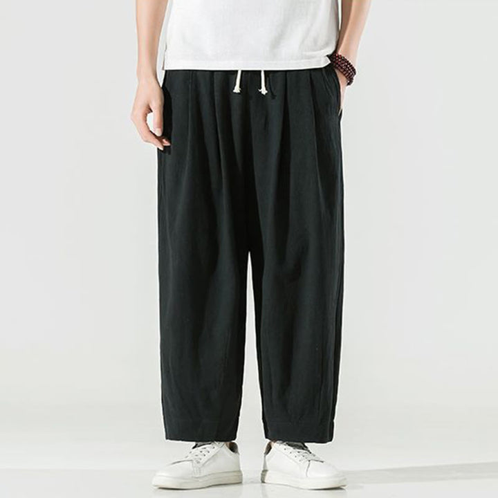 Buddha Stones Plain Color Men's Ankle-Length Harem Pants With Pockets - image 22