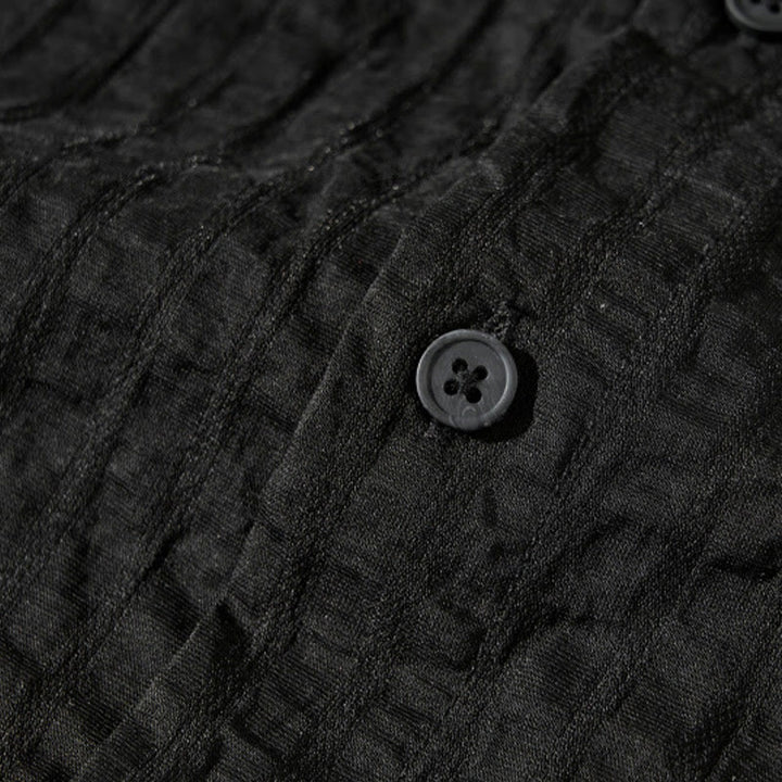 Buddha Stones Summer Solid Breathable Men's Buttons Short Sleeve Tencel Shirt - image 24
