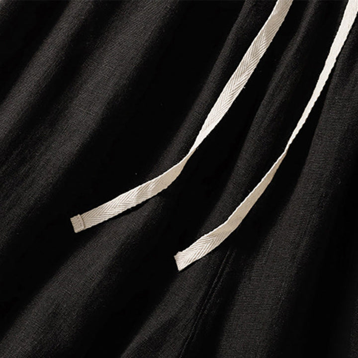 Buddha Stones Casual Plain Drawstring Design Women's Cotton 7-8 Length Pants With Pockets - image 16