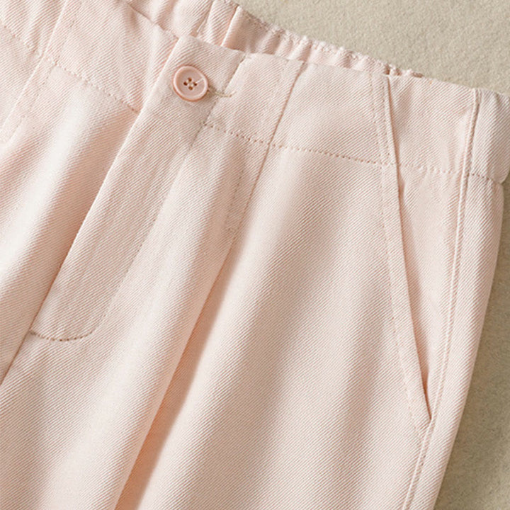 Buddha Stones Casual Lace Patchwork Design High Waist Women's Wide Leg Ankle-Length Pants With Pockets Zipper - image 11