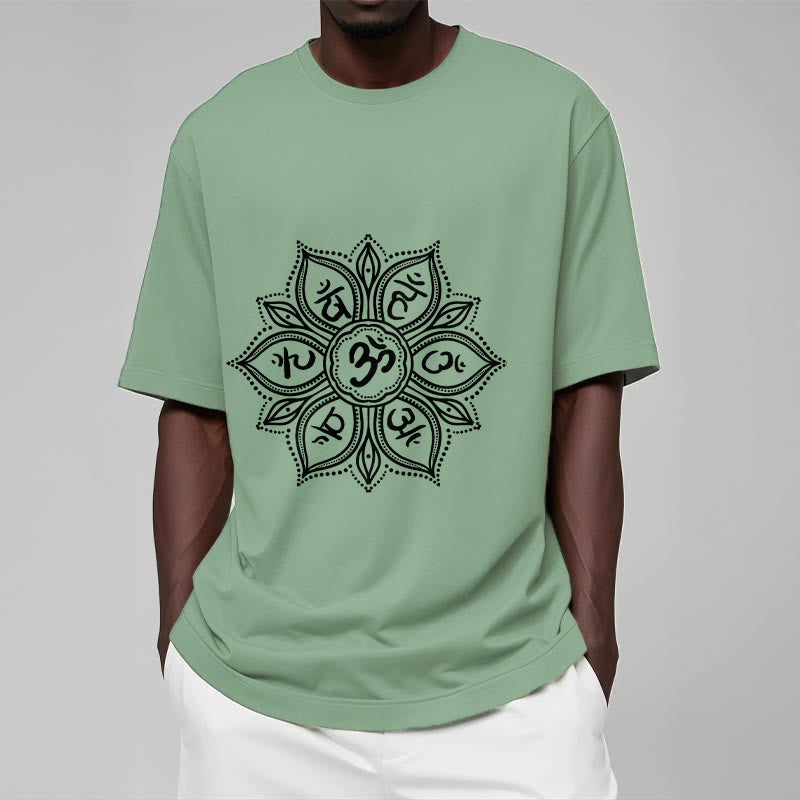 Buddha Stones Mandala Flower Om Mani Padme Hum Mantra Tee T-shirt - image 15