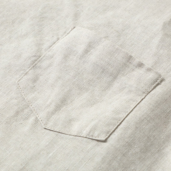 Buddha Stones Summer Solid Color Side Slit Design Sleeveless Men's Linen Vest - image 4