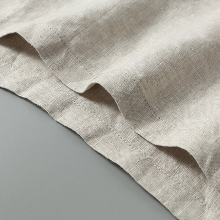 Buddha Stones Summer Solid Color Side Slit Design Sleeveless Men's Linen Vest - image 7