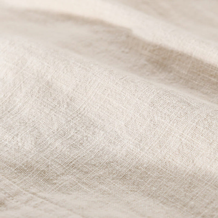 Buddha Stones Commute Fall Solid Color Lapel Men's Long Sleeve Cotton Linen Shirt With Pocket - image 5