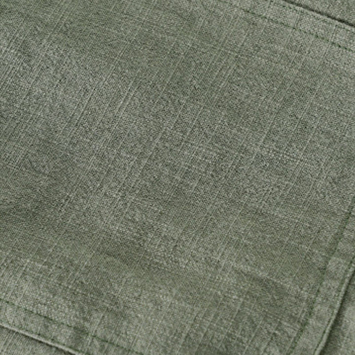 Buddha Stones Commute Fall Solid Color Lapel Men's Long Sleeve Cotton Linen Shirt With Pocket - image 25