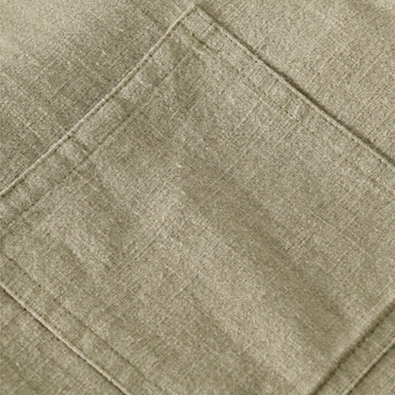 Buddha Stones Commute Fall Solid Color Lapel Men's Long Sleeve Cotton Linen Shirt With Pocket - image 30