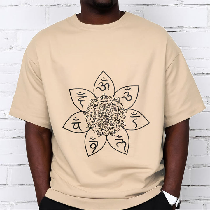 Buddha Stones Mandala Om Mani Padme Hum Pattern Tee T-shirt - image 11