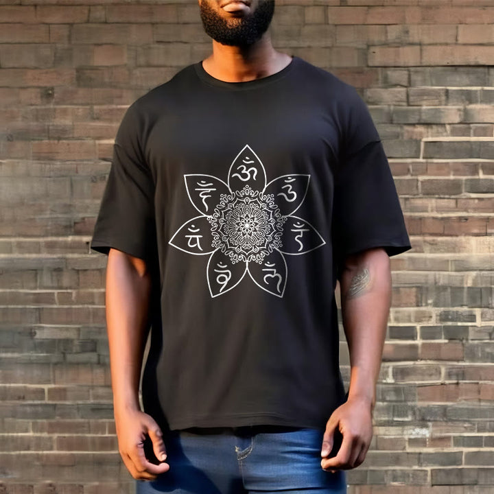 Buddha Stones Mandala Om Mani Padme Hum Pattern Tee T-shirt - image 5