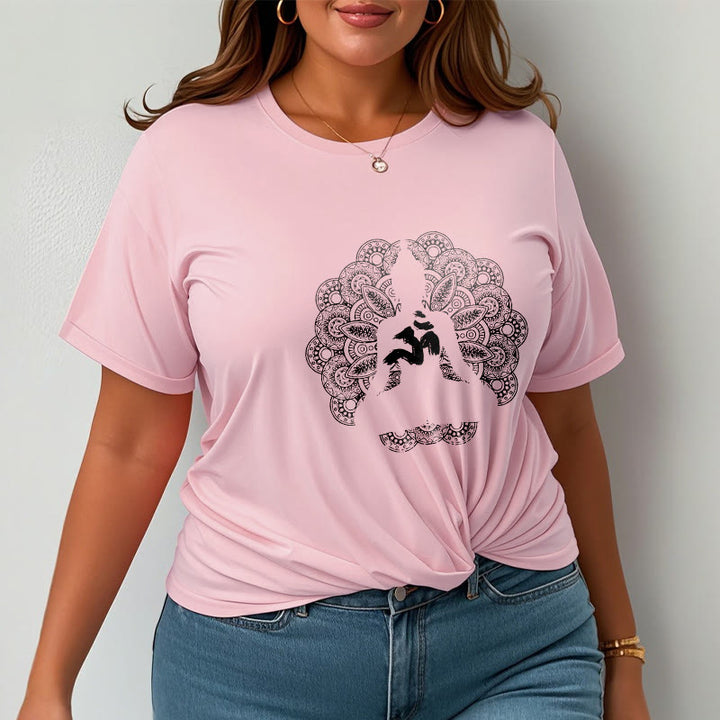 Buddha Stones Pure Color Mandala Om Symbol Pattern Tee T-shirt - image 13