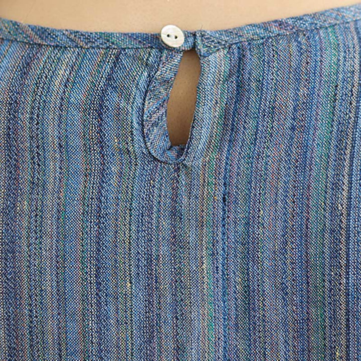 Buddha Stones Casual Retro Striped Women's Half Sleeve Cotton Linen T-shirt - image 5