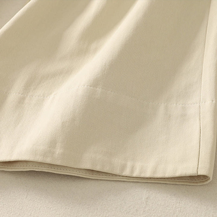 Buddha Stones Daily Solid Color Lace Belt Women's Wide Leg Cotton Pants With Pockets - image 5