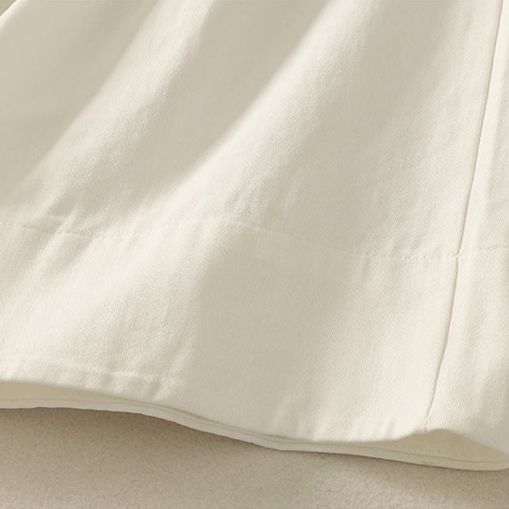 Buddha Stones Daily Solid Color Lace Belt Women's Wide Leg Cotton Pants With Pockets - image 15