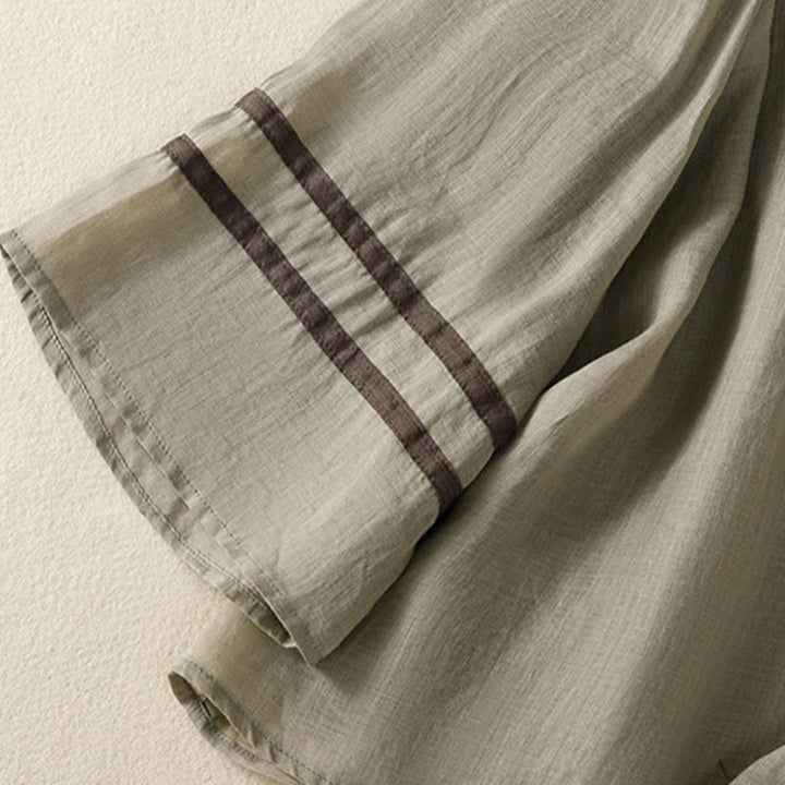 Buddha Stones Retro Embroidery Floral Three Quarter Sleeve Women's Cotton T-Shirt - image 13