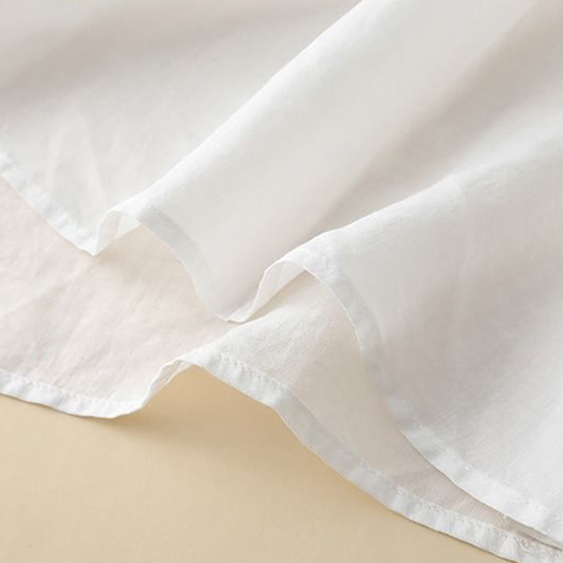 Buddha Stones Summer Embroided Three Quarter Lantern Sleeve Women's Cotton Linen T-Shirt - image 9