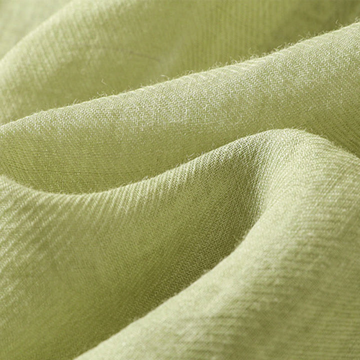 Buddha Stones Embroidery Single Breasted Women's Cotton Linen Three Quarter Sleeve Shirt - image 9