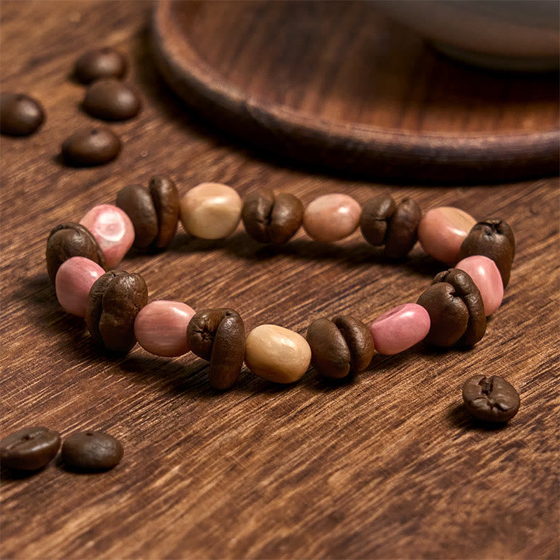 Buddha Stones Handmade Natural Coffee Beans Irregular Stone Bracelet - Coffee Beans(Wrist Circumference 14-17cm) - image 1