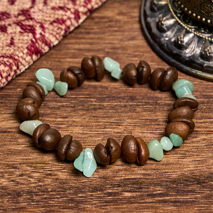 Buddha Stones Handmade Natural Coffee Beans Amethyst Citrine Amazonite Irregular Crystal Bracelet - Amazonite Coffee Beans(Wrist Circumference 14-17cm) - image 11