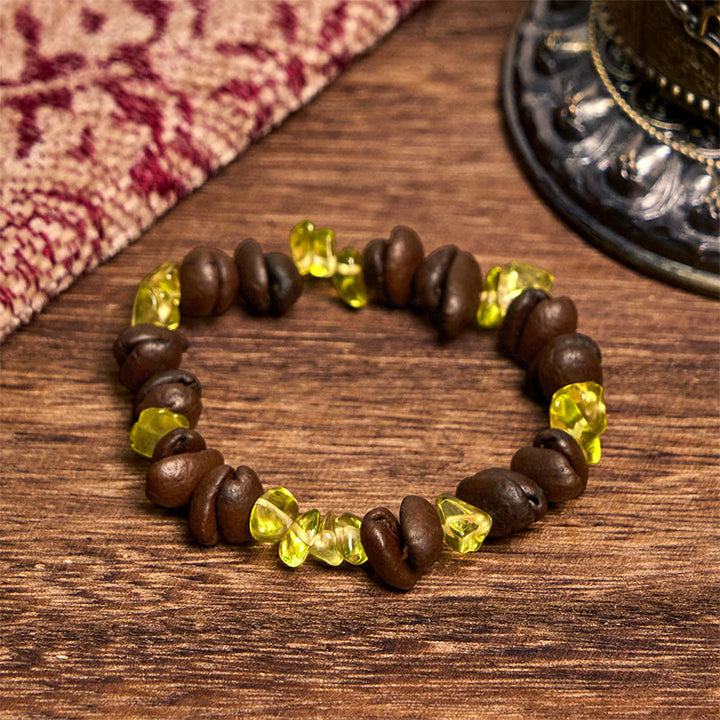 Buddha Stones Handmade Natural Coffee Beans Amethyst Citrine Amazonite Irregular Crystal Bracelet - Peridot Coffee Beans(Wrist Circumference 14-17cm) - image 36