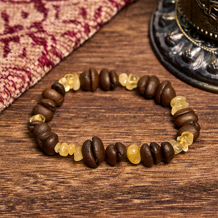 Buddha Stones Handmade Natural Coffee Beans Amethyst Citrine Amazonite Irregular Crystal Bracelet - Citrine Coffee Beans(Wrist Circumference 14-17cm) - image 6