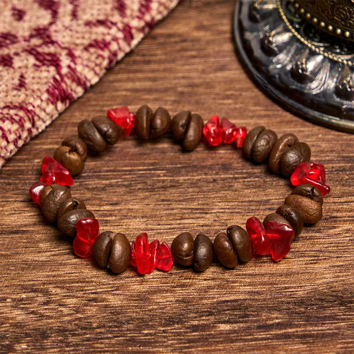 Buddha Stones Handmade Natural Coffee Beans Amethyst Citrine Amazonite Irregular Crystal Bracelet - Red Crystal Coffee Beans(Wrist Circumference 14-17cm) - image 41