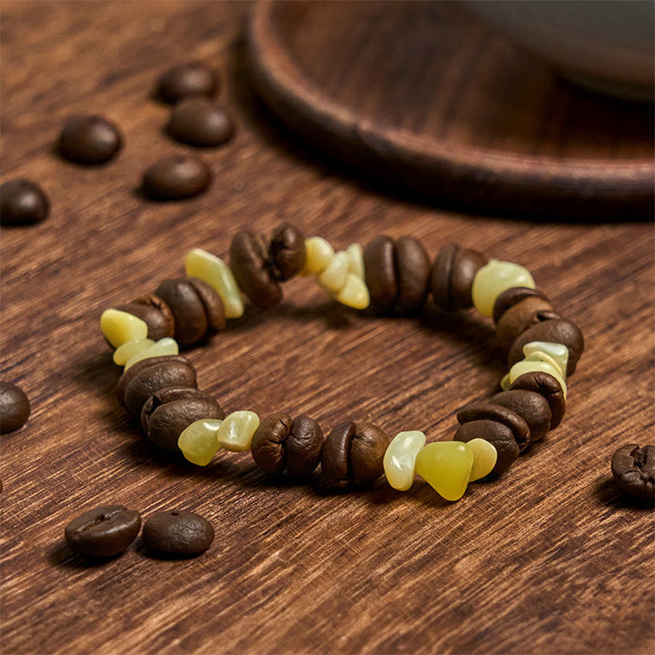 Buddha Stones Handmade Natural Coffee Beans Amethyst Citrine Amazonite Irregular Crystal Bracelet - image 47