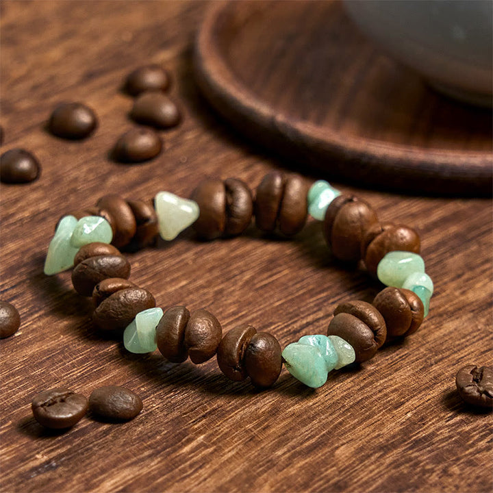 Buddha Stones Handmade Natural Coffee Beans Amethyst Citrine Amazonite Irregular Crystal Bracelet - image 12