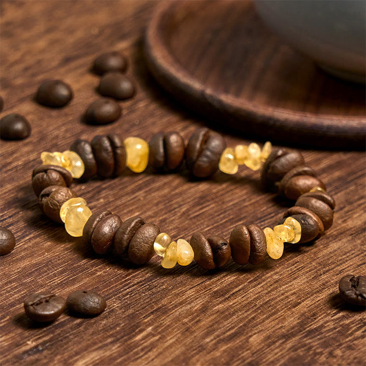 Buddha Stones Handmade Natural Coffee Beans Amethyst Citrine Amazonite Irregular Crystal Bracelet - image 7