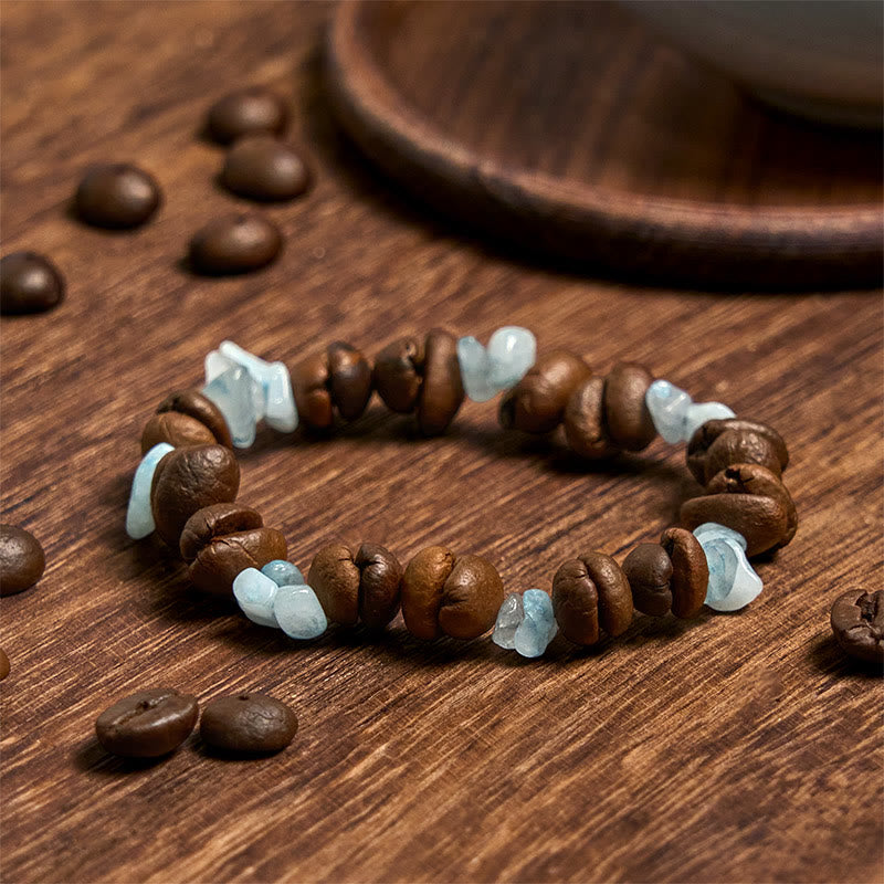 Buddha Stones Handmade Natural Coffee Beans Amethyst Citrine Amazonite Irregular Crystal Bracelet - image 22