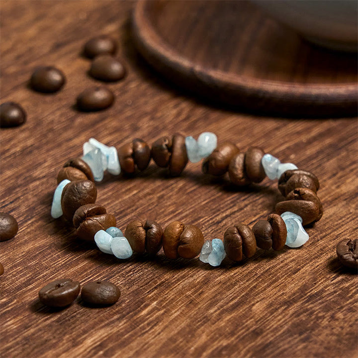 Buddha Stones Handmade Natural Coffee Beans Amethyst Citrine Amazonite Irregular Crystal Bracelet - image 22