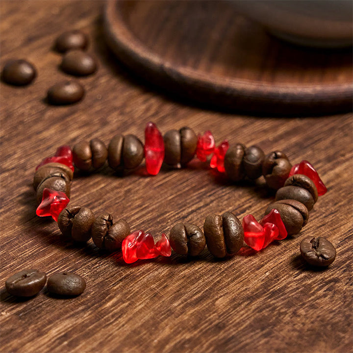 Buddha Stones Handmade Natural Coffee Beans Amethyst Citrine Amazonite Irregular Crystal Bracelet - image 42