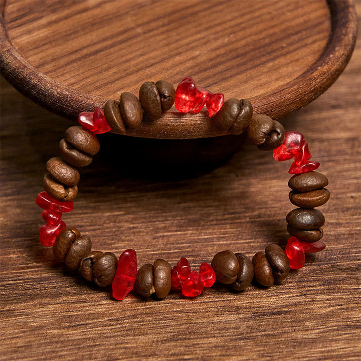 Buddha Stones Handmade Natural Coffee Beans Amethyst Citrine Amazonite Irregular Crystal Bracelet - image 43