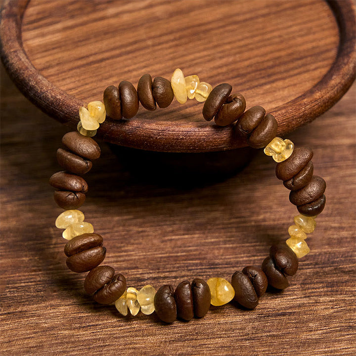 Buddha Stones Handmade Natural Coffee Beans Amethyst Citrine Amazonite Irregular Crystal Bracelet - image 8