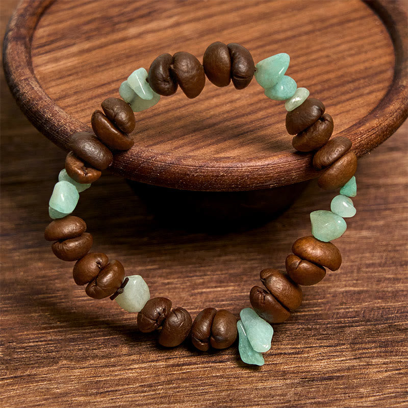 Buddha Stones Handmade Natural Coffee Beans Amethyst Citrine Amazonite Irregular Crystal Bracelet - image 13