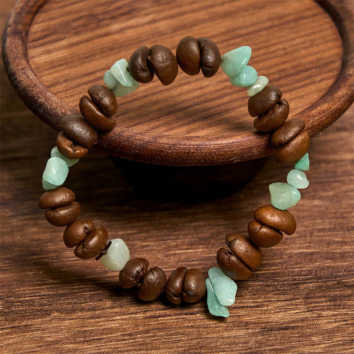 Buddha Stones Handmade Natural Coffee Beans Amethyst Citrine Amazonite Irregular Crystal Bracelet - image 13