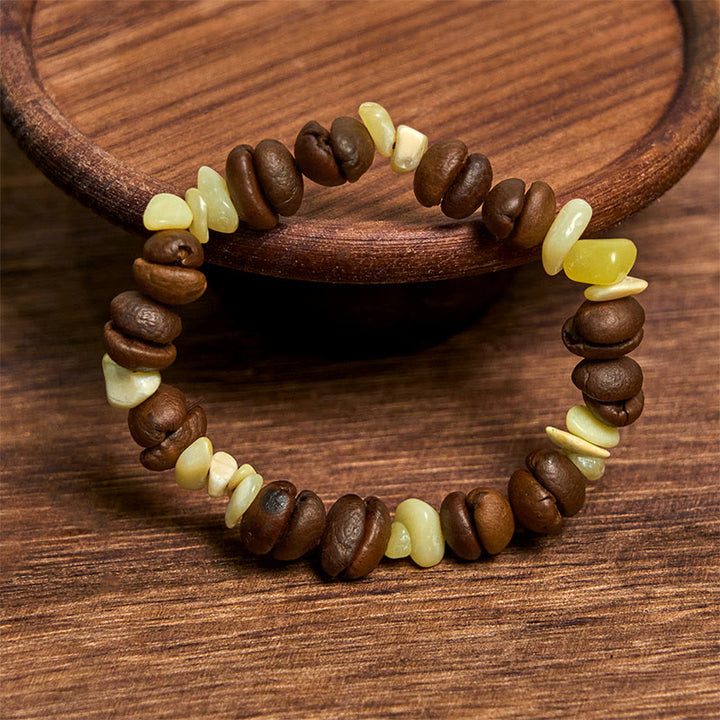 Buddha Stones Handmade Natural Coffee Beans Amethyst Citrine Amazonite Irregular Crystal Bracelet - image 48