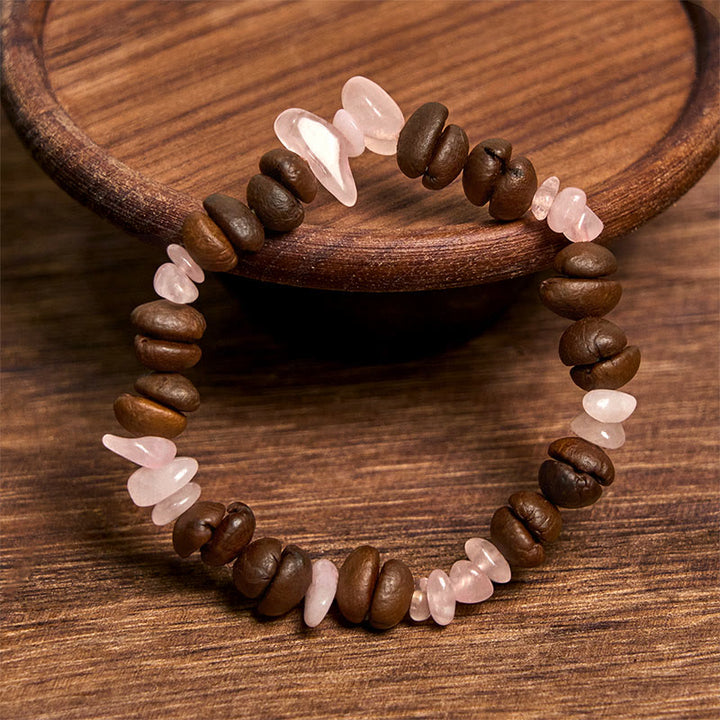 Buddha Stones Handmade Natural Coffee Beans Amethyst Citrine Amazonite Irregular Crystal Bracelet - image 33