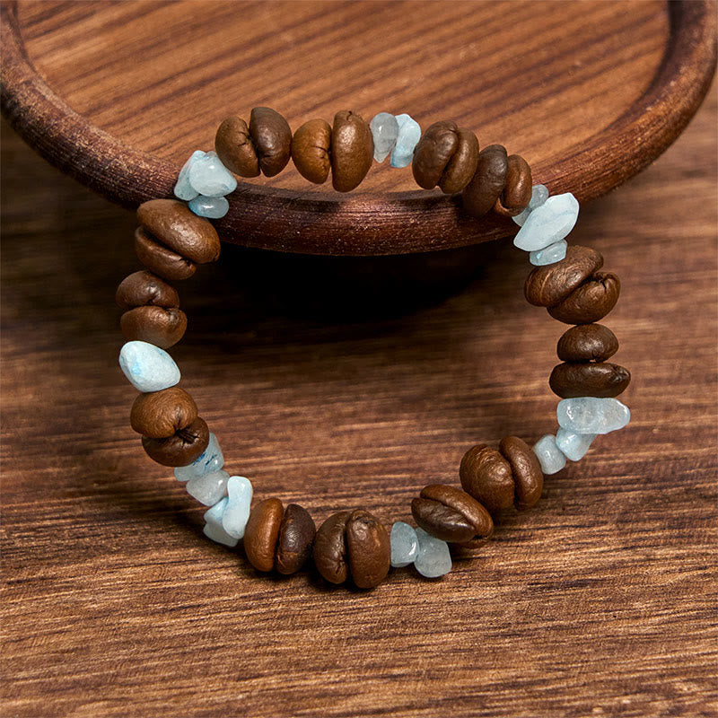 Buddha Stones Handmade Natural Coffee Beans Amethyst Citrine Amazonite Irregular Crystal Bracelet - image 23