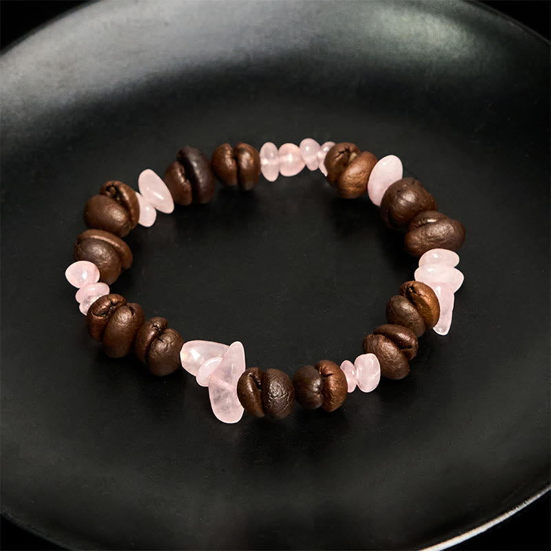 Buddha Stones Handmade Natural Coffee Beans Amethyst Citrine Amazonite Irregular Crystal Bracelet - image 34