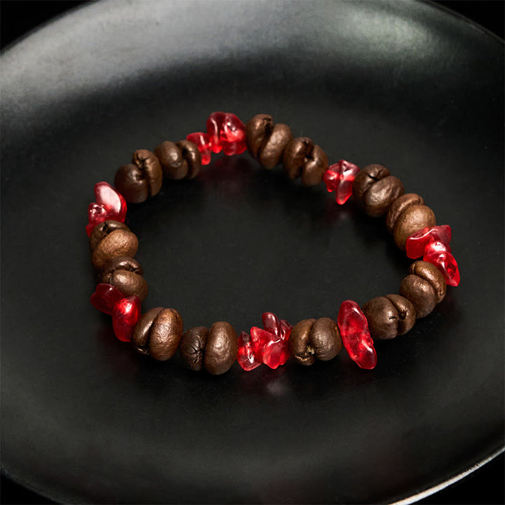 Buddha Stones Handmade Natural Coffee Beans Amethyst Citrine Amazonite Irregular Crystal Bracelet - image 44