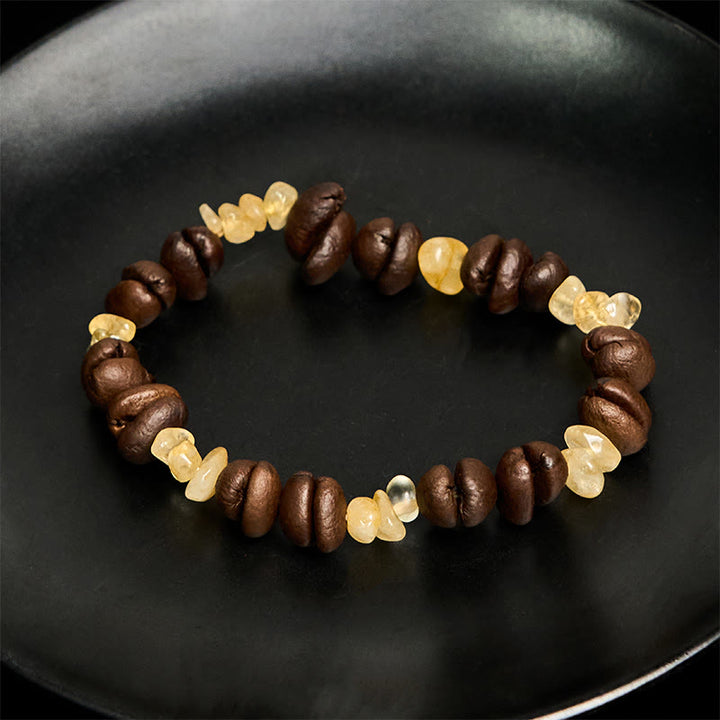 Buddha Stones Handmade Natural Coffee Beans Amethyst Citrine Amazonite Irregular Crystal Bracelet - image 9