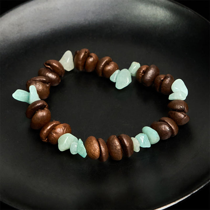 Buddha Stones Handmade Natural Coffee Beans Amethyst Citrine Amazonite Irregular Crystal Bracelet - image 14
